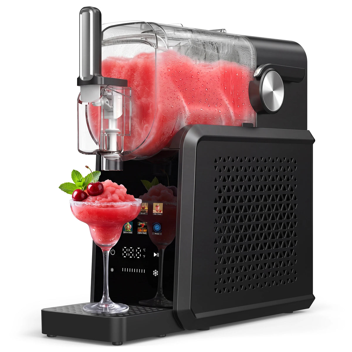 Vastorm Slushie Machine 90 oz Large Capacity Frozen Drink Maker No Ice Needed Auto-Clean with LED Display for Home Party Festive
